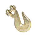 yellow zinc plated lifting chain forged 3/8inch clevis grab hook